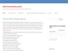 Tablet Screenshot of endtimesendurance.com